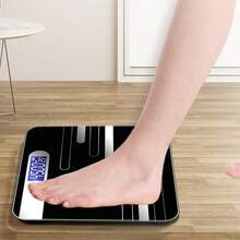 LIPETY Smart Electronic Bathroom Scale, Glass Bathroom Scale, 180 Kg Capacity, LCD Screen, Battery Powered Home Scale - Black - View 8