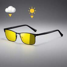 1 件/2 件男士商务半无框变色眼镜，适合驾驶、户外、日常工作、阅读 - 感光變色 - 查看 10