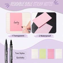 39 Pcs Bible Study Supplies Bible Journaling Kit For Women 12 Bible Highlighters DoubleHeaded And 6 Pens 90 Bible Tabs 4 Transparent Sticky Notes And Other Bible Study Tools - Pink - View 4