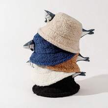 1pc New Salted Fish-Shaped Fisherman Hats, New Cartoon Cute Hats For Men And Women In Autumn And Winter, Warm, Fashionable And Funny Basin Hats, Suitable For Outdoor Gatherings