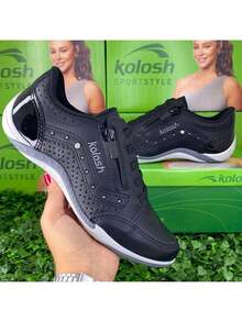 Kolosh Casual Easy-To-Fit Sneakers With Zipper For Women - 黑色 - 查看 1