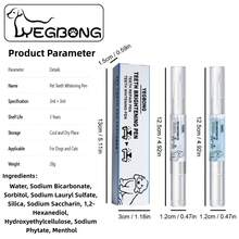 YEGBONG 宠物牙垢去除剂，犬猫牙齿美白笔，牙菌斑和牙结石清洁工具，宠物牙齿清洁刷，黄牙和口臭清洁剂，洁牙，口腔泡沫清洁剂。注意：本产品需要持续使用，单次使用后不会立即改善。为了您宠物的健康，请定期使用本产品。