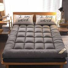 Japanese Thick Mattress Folding Mattress, Floor Mattress, Futon Mattress, Portable Sleeping Student Dormitory, Roll - Single Double Floor Mattress - Gris + 180*200cm - Ver 7