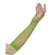 Fishnet Fingerless Gloves Mesh Arm Sleeves Fish Net Arm Sleeves EMO Gloves For Women In Theme Party Scene Accessories{"Size_name":"Long","Color_name":"#12-GrassGreen(Long)"} - 多色8 - 查看 4
