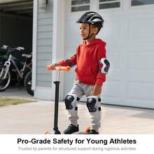 Mũ bảo hiểm trẻ em, miếng đệm đầu gối, khuỷu tay, bảo vệ cổ tay, đồ bảo hộ thể thao, ván trượt scooter, xe đạp patin, bộ đồ bảo hộ an toàn cho bé trai và bé gái từ 3-12 tuổi - Nhiều màu - Xem 10