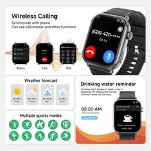 1,83 Zoll neue kabellose Sport-Smartwatch mit großer Kapazität, das ultimative Design für Entdecker, IP68 wasserdicht, Schwerkrafterkennung, Schrittzähler, Zeigerhebebildschirm, magnetische Aufladung, geeignet für Sport, schönes und modisches Geschenk für Freunde