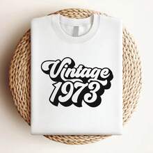 180g pure Cotton 50 Years Old Shirt, 50th Birthday Shirt, Cassette Tape Shirt, Vintage 1973 Shirt, 1973 Birthday Shirt, 50th Birthday Tshirt, Fifty Shirt Women Top Graphic Tees Print Round Neck Short Sleeve T-Shirt For Women Casual women Stretched fashion female - Blanco - Ver 3