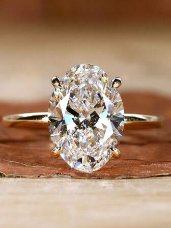 1pc Elegant Oval Shape Ring 1CT-8CT For Women S925 Sterling Silver Promise Ring Eternity Ring Anniversary Ring Luxury Jewelry Gifts For Women