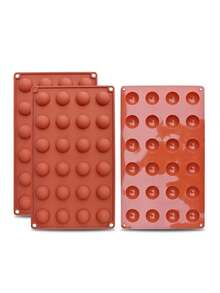 1pc Semi-Circle Silicone Cake Mold, 3D Semi-Circle Chocolate Cookie Baking Mold, Suitable For Mini Cakes, Desserts, Pastries, Kitchen Baking Tools