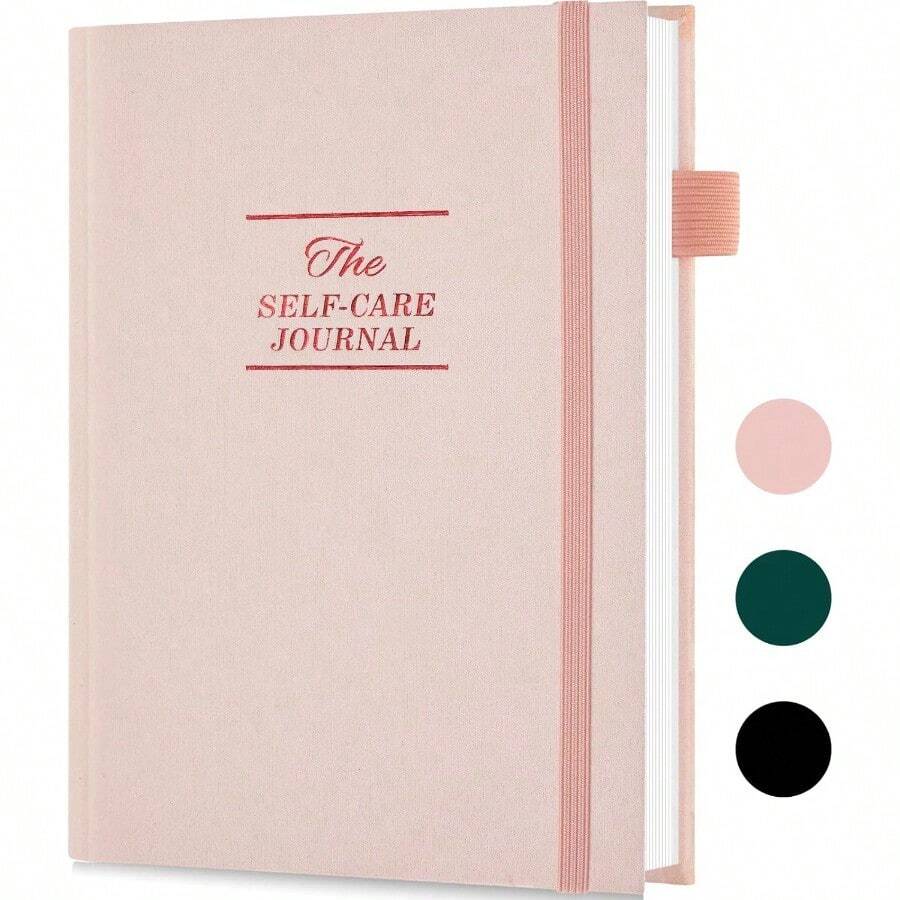 SelfCare Journal Wellness And Daily Reflection Notebook Gratitude Journal Guided Journal For Women Self Care Planner Mental Health Journal With Mood Tracker A5 Size Pink - 粉色 - 查看 1