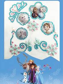 Frozen Princess Crystal Rhinestone Stickers Rhinestone Stickers.Shimmering Rhinestones For DIY Crafts, High-Quality Acrylic Gems, Easy To Apply, Dazzling Decorative Stickers, Compact And Ideal For Creative Projects. - Multicolor - View 6