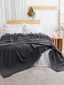 Merlin Sofa Cover – 180x310 Cm – 80% Cotton 20% Polyester – Soft Striped Design – Made In Turkey - Mörkgrå - Visa 3