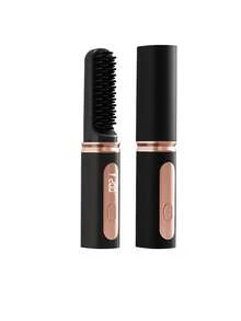 4000mAh 无线直发器，便携式迷你直发器，负离子双功能卷发棒，二合一电动梳子