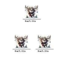 1 pièce/2 pièces/3 pièces Autocollants de transfert thermique mignons de renne - Autocollants thermiques DIY convenant aux vêtements, pantalons, t-shirts, vêtements de sport, chapeaux, sweats, sacs, oreillers, sacs à dos, coussins et autres accessoires textiles - Motif festif, meilleur choix pour la décoration de Noël