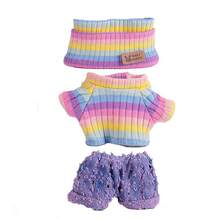 [Clothes Only] New Hot Selling 17CM Wearable Doll Clothes For 1st, 2nd, 3rd Generation 17CM Vinyl Dolls, Versatile Casual Dress Suit Set For LABUBU (Doll Not Included)