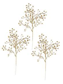 1 件/3 件金色闪光人造植物假金色满天星塑料叶仿植物花艺布置适用于室内外派对婚礼餐桌装饰 DIY 工艺品、情人节、礼物生日毕业家居装饰返校房间装饰学校用品 - 金色 - 查看 8