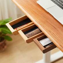 1PCS Under Desk Drawer,Self-Adhesive Storage Box Drawer Invisible Drawer Storage Box Pull Type Finishing Box For Home