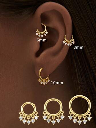 1 Piece Of S925 Sterling Silver Women's Luxurious Tassel Hoop Earrings, A Daily Accessory For Women, A Gift For Girlfriends, And Also The Best Gift For Mothers, Sisters, And Girlfriends