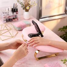 美甲手枕带手机支架、美甲扶手和手机支架，配有可调节手机夹，双手美甲桌，适用于家庭和美甲沙龙 - 彩色 - 查看 10