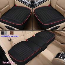 1件/2件/3件装亚麻汽车座椅套，汽车座椅垫保护套，附详细安装视频，舒适透气，时尚耐用，四季通用，适用于轿车、SUV、卡车 - 後排 - 查看 14