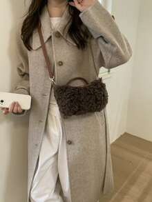 Women's Fashionable And Casual Versatile Contrasting Fabric Dumpling Bag,Minimalist Nylon Square Bag Women Hand Bag, Fashion Handle Purse, Retro Style Handbag With Removable Strap,Handbags For Teen Girls Women College Students,Rookies & White-Collar Workers Perfect For Office,College,Work ,Business,Commute