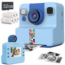 Máy ảnh kỹ thuật số cầm tay in tức thì với ống kính selfie xoay 180° | In, chia sẻ và trang trí tức thì với giấy tích hợp | Màn hình LCD 2,4", độ phân giải HD 1080P, hiệu ứng âm nhạc và âm thanh | Phụ kiện du lịch và tiệc tùng vui nhộn và sáng tạo | Làm quà tặng (Hồng/Xanh dương/Tím), Pin sạc 1300mAh thích hợp làm quà tặng du lịch, tiệc tùng, sinh nhật, Giáng sinh và năm mới - ZSK-Nhiều màu - Xem 17