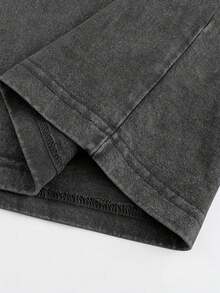 Washed Cotton Men's T-Shirts, Cool Anime T-Shirts, Ideal Choices For Anime Fans And Enthusiasts, Retro Heavy Cotton Double-Sided Pattern T-Shirts, Round Neck Street-Style Men's Clothes, Gifts For Friends. - 黑色 - 查看 5