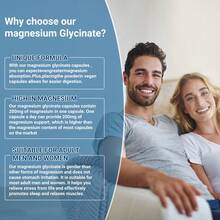BUPORAI Cápsulas De Glicinato De Magnesio: Ayudan Con El Estrés, Los Músculos, El Sueño, Las Articulaciones, Los Huesos Y La Salud Inmunitaria Y Cardiovascular (120 Unidades) - 120 cápsulas - Ver 3