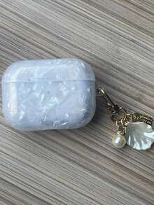 兼容苹果4代，贝壳图案耳机保护套，适用于Pro 2、Pro 3，不含耳机 - 白色 - 查看 10