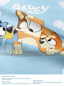 Bluey Bluey 1/2pcs Light Breathable Pillowcase, Blue And White Bluey Cartoon Pattern, Soft Pillow Cover, With Envelope Closure, Wrink-Free, Better For Hair Skin Sleep, Pillow Covers Without Filling For Bedroom, Bedding Supplies Ultra Soft And Breathable, No Filler, Machine Washable, Suitable For Living Room And Household Use, Bedroom Decoration, Autumn Decor, Room Decor, Back To School, School Supplies, Oeko-Tex