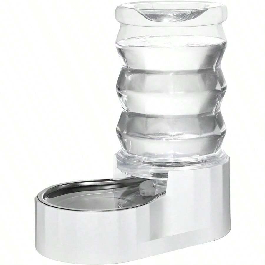 RIZZARI Automatic Pet Waterer Gravity Stainless Steel Water Dispenser 7L For Cats And Small Dogs - White - View 1