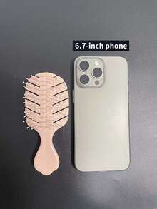 Children's Portable Hair Comb, Girls' Detangling Comb, Straight Hair Comb, Dry & Wet Use Home Girls' Comb, Hollow Leaf Rib Comb, Fluffy Dry & Wet Use Mini Comb, Girl's Massage Portable Hair Comb, Mini Curly Hair Children's Comb - Multicolor - View 9