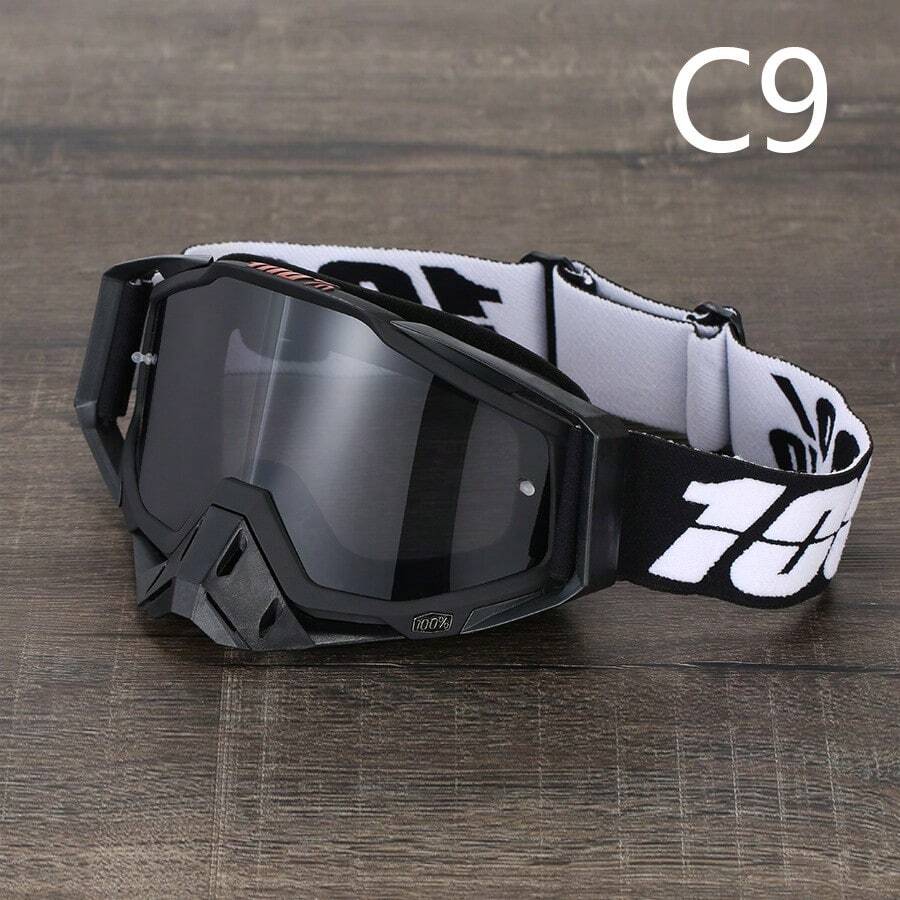 Off-Road Motorcycle Goggles Outdoor Riding Dustproof Goggles Ski Goggles - Đen 9 - Xem 1