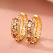 1 Pair Elegant & Luxurious Colorful Women's Earrings, Exquisite Party Accessories, Perfect Birthday Gift