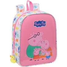 Safta Peppa Pig Nursery Backpack Adaptable To Stroller "Baby Pig" For Kids - "Baby Pig" Backpack With Multiple Compartments, Zipper Closure, Adjustable Handles, Ideal For School And Outings - Daycare - View 1