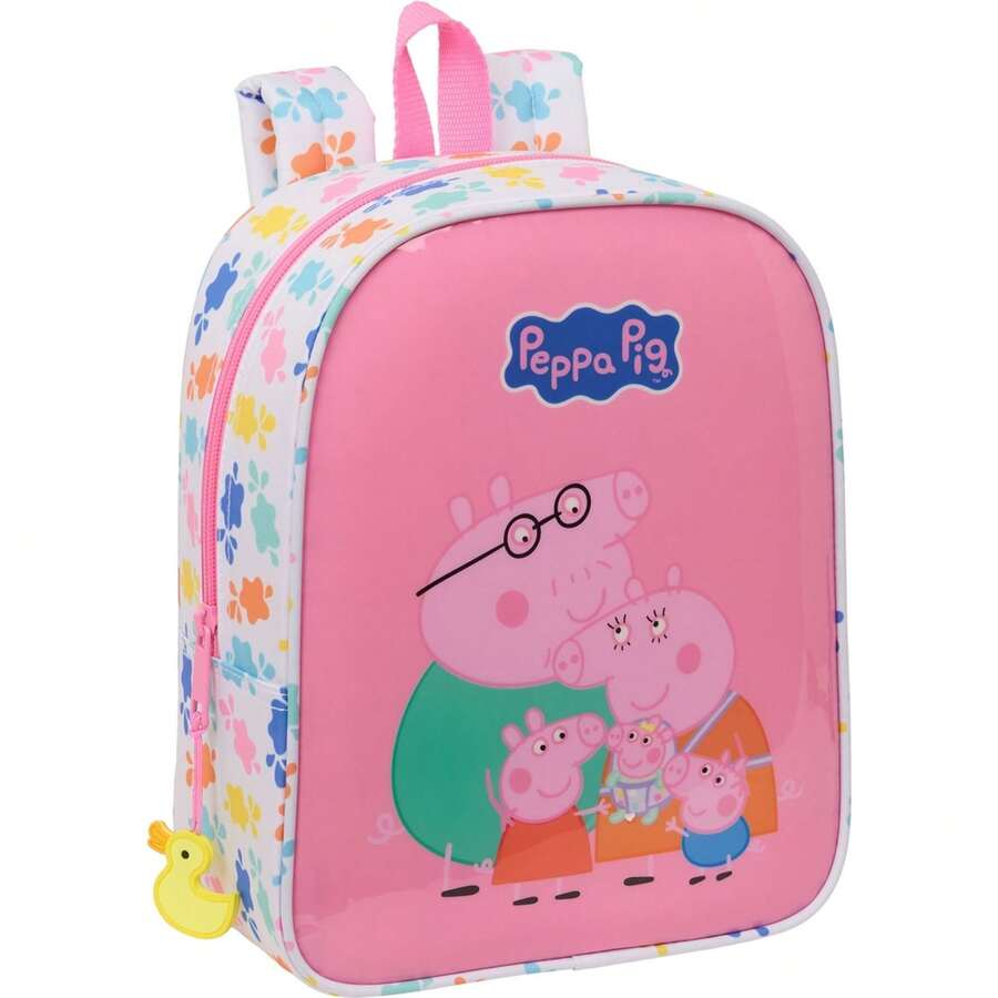 Safta Peppa Pig Nursery Backpack Adaptable To Stroller "Baby Pig" For Kids - "Baby Pig" Backpack With Multiple Compartments, Zipper Closure, Adjustable Handles, Ideal For School And Outings - Daycare - View 1