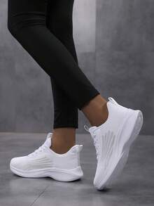 Women Wedge Sneakers - White Ash - View 1