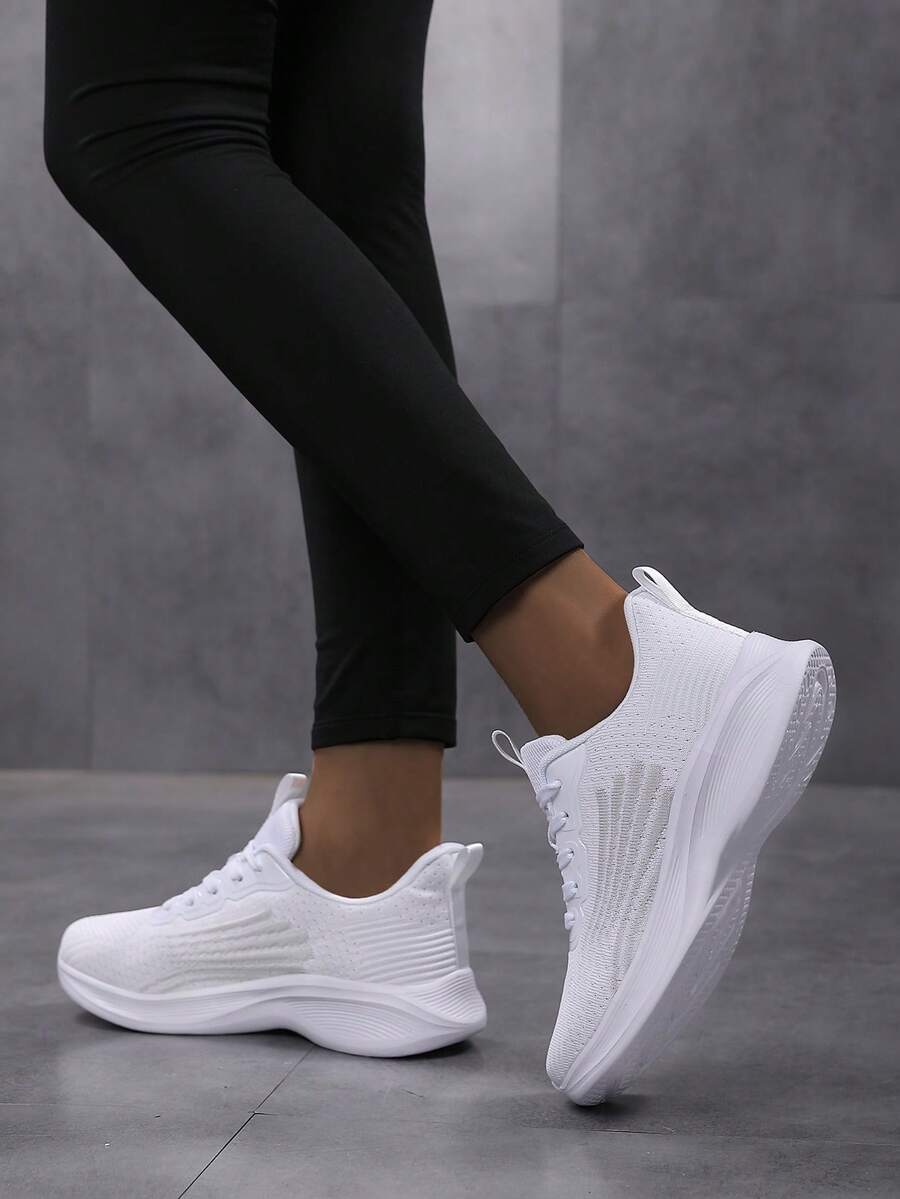 Women Wedge Sneakers - White Ash - View 1