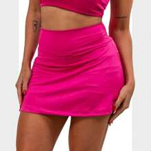 Shorts Skirt Butt Cover Fitness Gym With UV Protection 2 Hidden Pockets - Màu Hồng Tươi - Xem 1