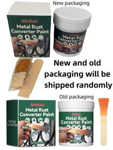 1 pieza Jakehoe Pintura convertidora de metal antioxidante, imprimación convertidora de renovación decorativa de metal para barandillas de puertas de hierro, pintura quitaóxido multiusos para rines de automóvil, grifos y acero inoxidable.