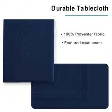 Mantel rectangular impermeable - Mantel de tela lavable para comedor, cocina, fiesta de cumpleaños y uso al aire libre, azul marino, 140 x 60 pulgadas - Multicolor15 - Ver 5