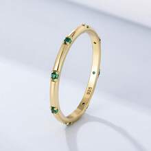 1 Stück modischer und einfacher S925 Sterlingsilber Zirkonia Ring, INS Style All-Match Strass eingelegter Finger Ring für Frauen