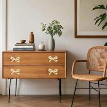 1pc Golden And Pink Bow Drawer Cabinet Door Handle, French Girl's Creative And Cute Bow Handle, Wardrobe, Wine Cabinet, Shoe Cabinet, Kitchen Cabinet And Bookcase Handle - Multicolor - View 9