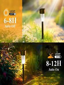 24pcs Solar LED Lights, Outdoor Solar LED Lawn Lights, 35 Milliamperes,Solar Landscape Decorative Lights, Waterproof And Durable. They Are Suitable For Courtyards, Lawns, Paths, Decks, Driveways And Gardens, As Well As For Decorating Festival Parties And Garden Walkways. - Warm Light - 查看 4