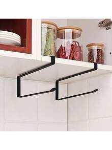 Free Hanging Kitchen Paper Towel Holder, Cabinet Slouchy Paper Roll Rack, Cling Film & Dishcloth Organizer