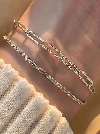 1pc 925 Sterling Silver Layered Lips Bracelet, Charm Vintage Style Jewelry Gift For Women, Elegant Party Accessory