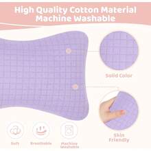 vocheer - almohada de viaje de 11 x pulgadas, almohadas pequeñas para dormir, almohadas pequeñas para cuello, muñeca, lumbar y rodilla, almohada de mascotas, algodón, fundaíble, lavable a - Caqui - Ver 6