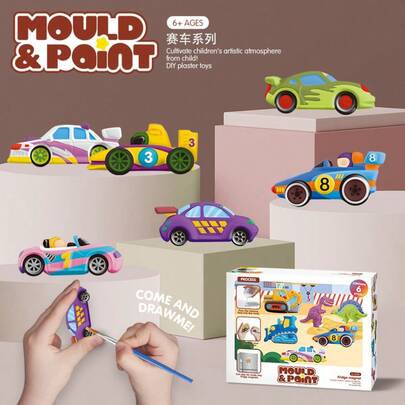 1 pieza Modelo de yeso para pintura DIY 2025 nuevo, pintura hecha a mano creativa, graffiti de colores, juguete educativo para niños en Navidad, regalo de cumpleaños/Navidad