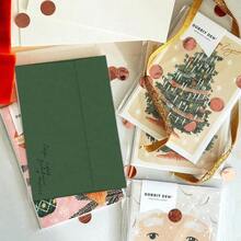 100 Pack Dark Green Envelopes 5x7 A7 Envelopes For Invitation 120GSM Self Seal Printable Envelopes For Photos Bridal Shower Wedding 5.25 X 7.25 In