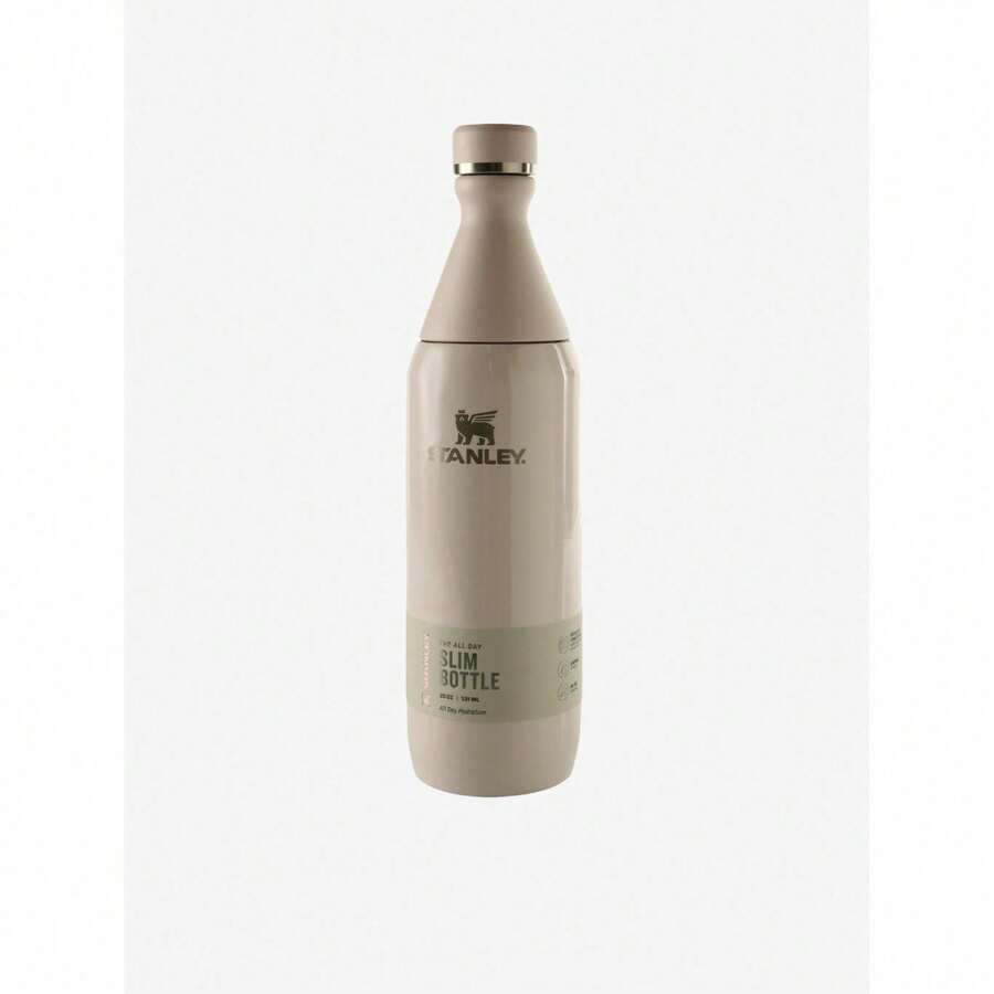 STANLEY - The All Day Slim Bottle 20OZ Premium Stainless Steel Bottle Insulated Mug Cup Portable Water Bottle Large-Capacity Coffee Cup Water Cup With Handle And Straw, For Travel, Home, Office, Gift, Ice Drinks And Hot Drinks 10-12069-001 Christmas Gift New Year Gift - 001 ĐÁ THẠCH ANH HỒNG BÓNG - Xem 1
